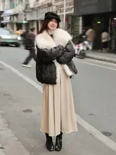 杏白色の百褶スカート【中長丈・ゆったりシルエット】（セットアップ対応）