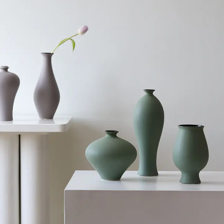 宋韵青瓷手作花器【新中式・玄関アート飾り】