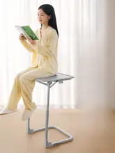XGear 超薄型折りたたみナイトテーブル【昇降機能・移動可能・リビング用】