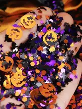 ハロウィン用かぼちゃ柄のネイル用ラメ【スカル・バット・キャットデザイン・秋冬用】