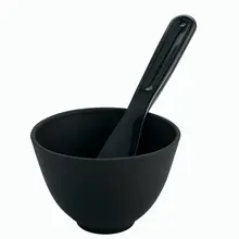 ソフトシリコン製マスクボウルとブラシ【混ぜ棒・スプーン付き・美容院用・DIYスキンケアツール】（セットアップ対応）