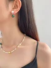多色パールネックレス【人工海水パール・ハワイアンゴールドパール・天女風ブレスレット・デザイン】（セットアップ対応）