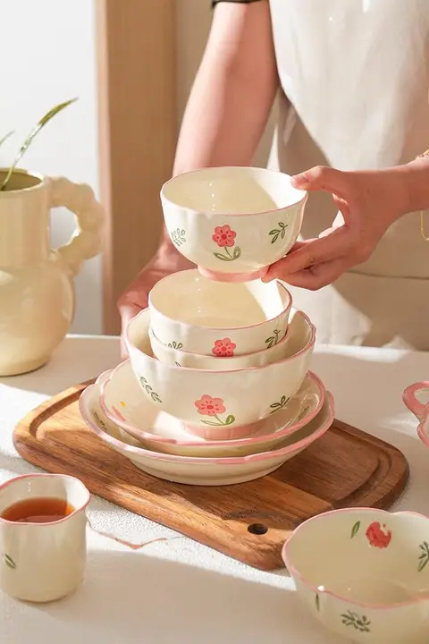 ご飯茶碗 一人用 家庭用 陶器 高級感 演出セット