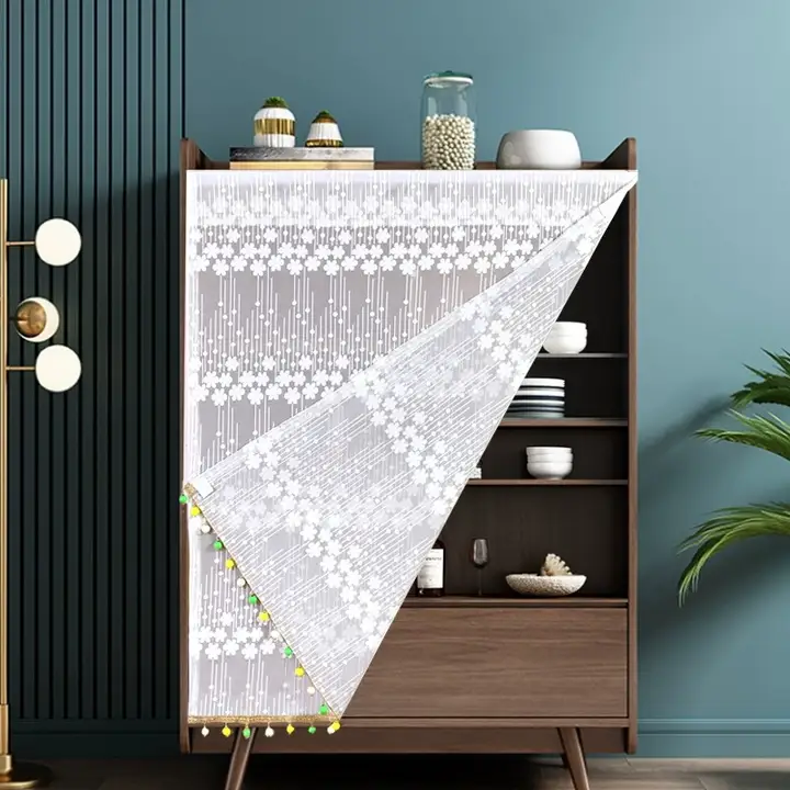 装飾用シェードカーテン【レース遮光・穴あけ不要・キッチンやキャビネット用】