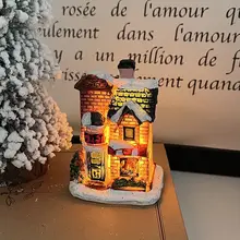 癒し系の小型サイドテーブル用ライト【雪屋風デザイン・クリスマス装飾用】