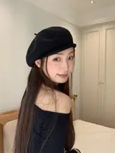 軽やかなデザイン！夏用薄手透け感のあるレトロベレー帽【女性用・巻き縁・おしゃれ】