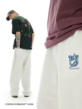 ストリートスタイル蛍光グラフィックプリントパンツ【排汗・抗ピリング・カジュアル・ヒップホップ用】（セットアップ対応）