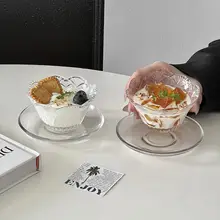 高級感あるフルーツサラダボウル【花びらデザイン・アイスクリーム＆オートミール用】