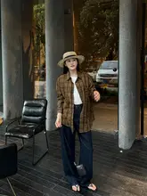 高腰デザインのストレートレッグデニムパンツ【ヴィンテージウォッシュ・スタイリッシュ・女性用】