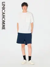 几何立体デザインの軽やかで快適なウエストゴムショートパンツ