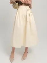 マランダ 大きめフレアスカート【ロング・ウエストゴム・フレンチスタイル】