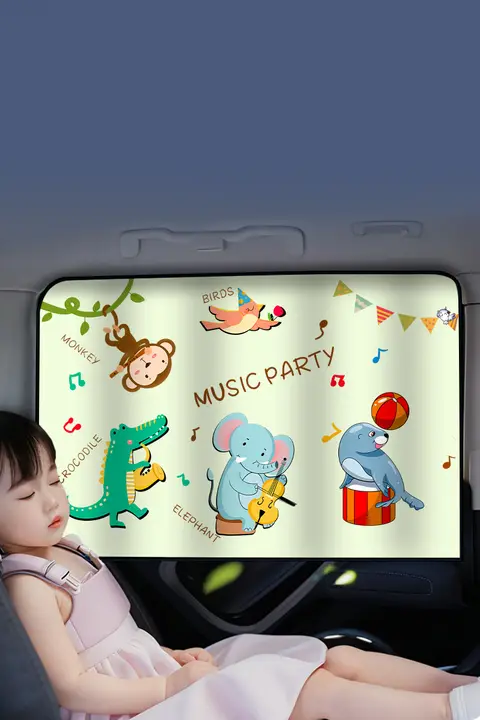 磁気吸着式車用サンシェード【サイドウィンドウ用・プライバシー保護・赤ちゃん用】