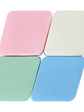 ひし形スポンジ メイク落とし用ツール【厚手・乾湿両用・BBクリーム対応】