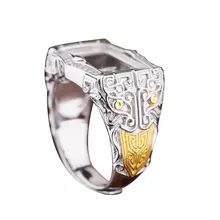 925シルバー製 ストーン用リング【角型・空托・蜜蝋・ターコイズ対応】