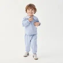 冬用長袖トップスとパンツ【男の子用・おしゃれなデザイン・極上の柔らかさ】（セットアップ対応）