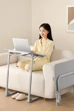 XGear 超薄型折りたたみナイトテーブル【昇降機能・移動可能・リビング用】