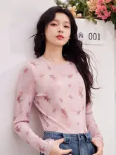 プリントTシャツ【透け感のある長袖・カジュアル・インナーにも最適】