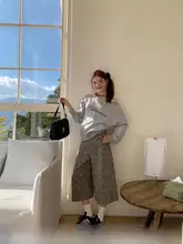 レトロアメリカン風ヒョウ柄プリントデニムパンツ【女性用・ストレート・夏用・ハイウエスト】