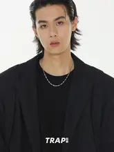 シンプルデザインのスプリングネックレス【男女兼用・プル式ロック・カジュアルアクセサリー】
