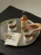 高級感あるセラミック製シルバー不規則浅縁フルーツプレート【スナック用・アロマディフューザー用・飾り】