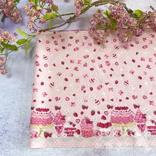 可愛いプリントのBJDドール用布地【手作りDIY・ペット服飾用】