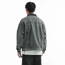 男士中式デザイン ジャケット【デニム・短丈・春用・ボタン付き】