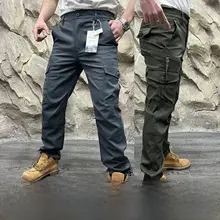 秋用 メンズ アウトドアパンツ【3Dカッティング・ソフトシェル・ミリタリースタイル】（セットアップ対応）