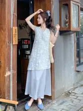 夏のロマンティックコーデ！レースカーディガンと半身スカートの組み合わせ（セットアップ対応）