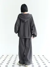 秋用 フィット スポーツウェア【フード付きジャケット・ストレートパンツ】（セットアップ対応）