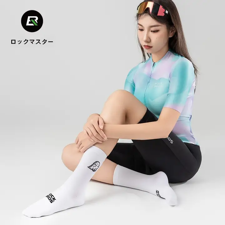 ROCK兄弟 自転車用 中筒ソックス【通気性・男女兼用・ロード＆マウンテンバイク用】