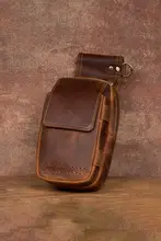 本革製 ヴィンテージデザイン ウエストバッグ【手作り・多機能・スマホ収納】