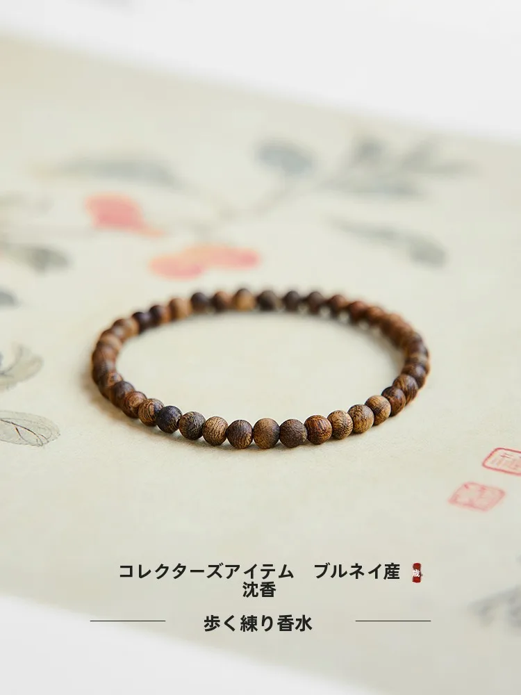 文莱産 沈香ブ レスレット：天然素材による心の安定と睡眠サポート