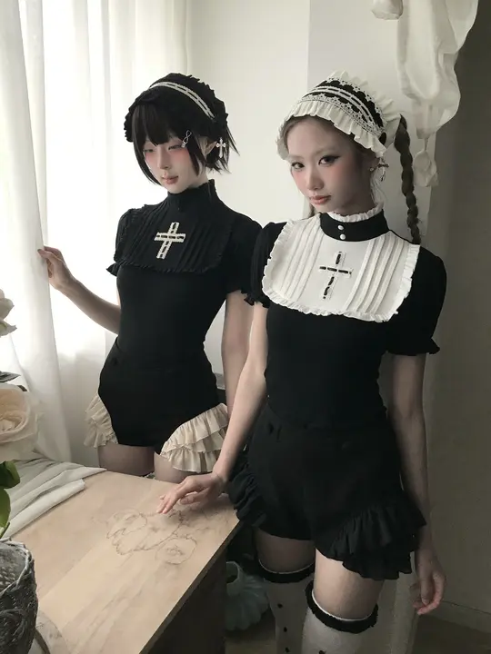 天使と悪魔をテーマにしたハンドメイドヘアバンド