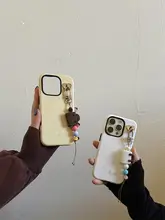 可愛いミニバッグ用シリコンビーズ携帯電話装飾チェーン【ハンドメイド・ウィーブデザイン】