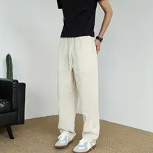 夏用 麻素材 メンズパンツ【高密度・ストレートフィット】（セットアップ対応）