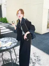 ブラックファージャケット【ファッションなアウター・カジュアルパンツ・細見え効果】（セットアップ対応）