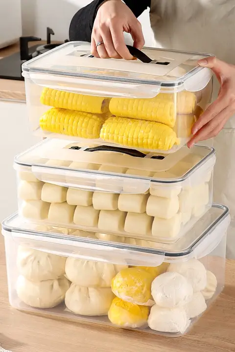 透明クリア密封食品保存容器【食品級・蒸しパン・チャーシュー用・収納ボックス】