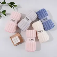 速乾性コーラルフリースタオル【大人用・洗顔・学生寮・カラフル・旅行用】