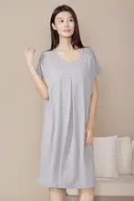 妊婦用ノーブラ一体型ワンピース【無地・ゆったり・薄手・ホームウェア・中長丈】（セットアップ対応）