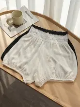 レースフリル安全パンツ【薄手・ハイウエスト・透気性・可愛いデザイン】（セットアップ対応）