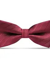酒紅色の蝶ネクタイ【ウェディング・フォーマル用・男性用・二重構造】（セットアップ対応）