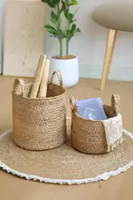 Kens 天然黄麻編み収納バスケット【大容量・おもちゃ・小物・衣類収納・北欧スタイル】