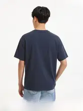 半袖Tシャツ メンズ 綿100% マリン柄 レタープリント 丸首 ゆったり デイリー カジュアル 夏