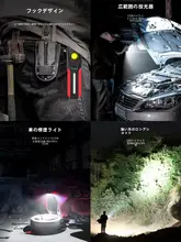 多機能車用安全ハンマー【強力LED懐中電灯・緊急用ライト・整備用】