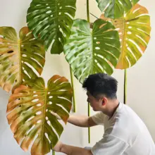 リアルな手触りの大きなバナナリーフ【室内装飾・観葉植物・壁面飾り】
