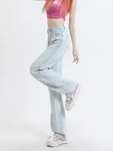 ライトカラーのワイドレッグデニムパンツ【高腰・フレア・ストレート】