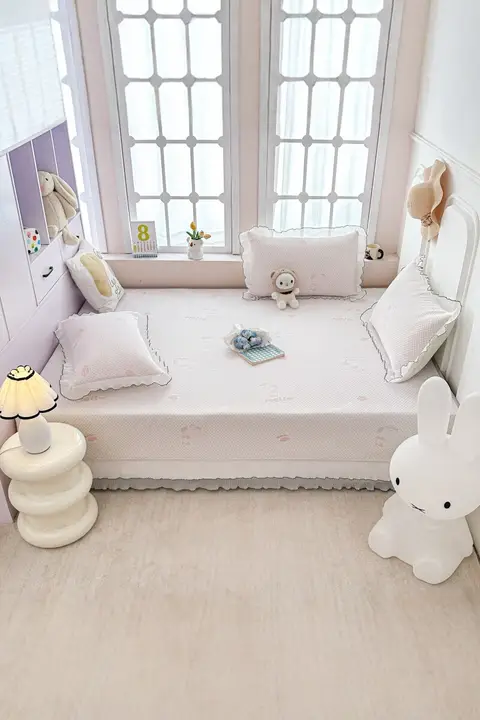 夏季榻榻米用防滑アイスシルククッション【涼感・エアコン対応・三点セット（セットアップ対応）】