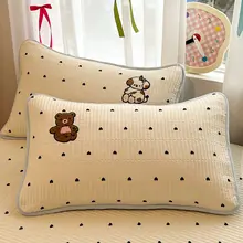 水洗棉毛巾刺繍ベッドカバー【子供用・カートゥーンデザイン・滑り止め付き・タタミ用・マットレス】