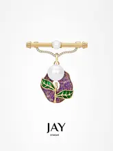 印象派デザインのブローチ【小型豪華・衣服アクセサリー・教師の日ギフト】
