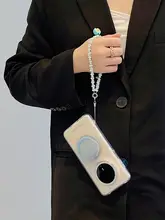 シンプルなグラデーションデザインのスマートフォンケース【Huawei mate70 pro+用・マグネット吸着・チェーン付き】